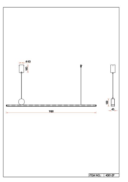 Подвесная люстра Firmato 4061-2P
