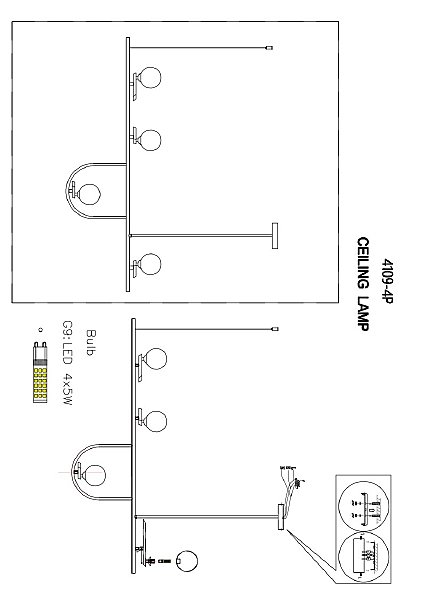 Подвесная люстра Pouli 4109-4P