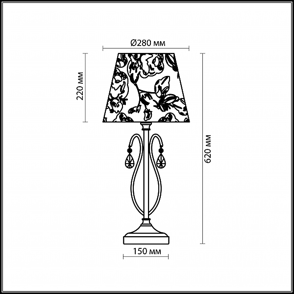 Настольная лампа Odeon Light Lamena 2533/1TA