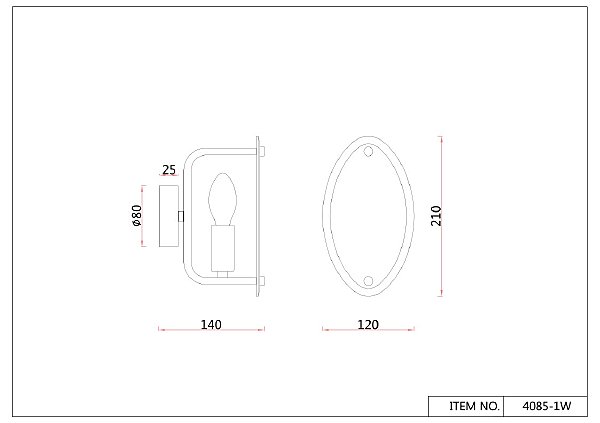 Настенное бра Ovate 4085-1W