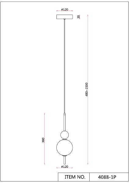Светильник подвесной Chantra 4088-1P