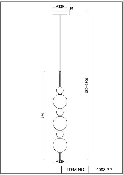 Светильник подвесной Chantra 4088-3P