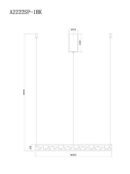 Подвесная люстра Arte Lamp A2222SP-1BK