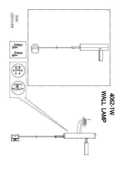 Настенный светильник Spiner 4062-1W