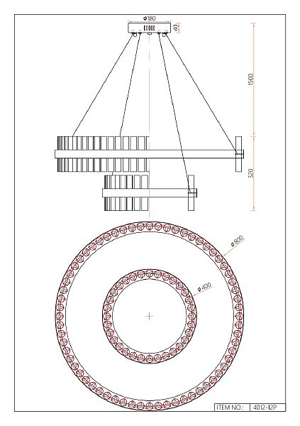 Подвесная люстра Placerat 4012-12P
