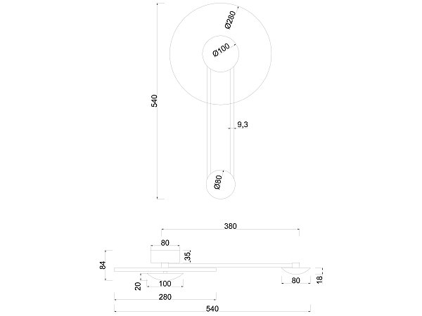 Настенный светильник Biscotto A2640AP-1GO