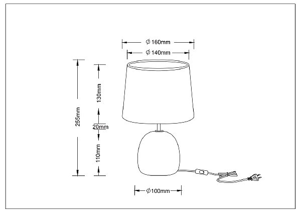 Настольная лампа Titawin A5022LT-1GY