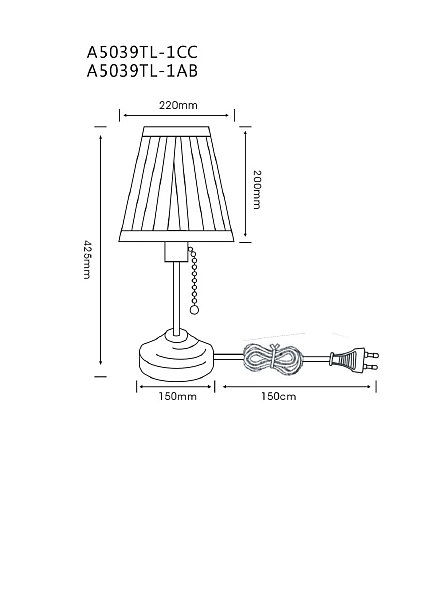 Настольная лампа Marriot A5039TL-1AB