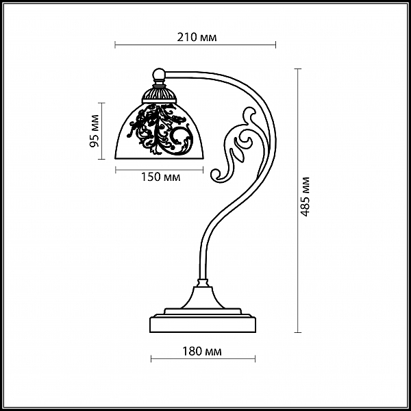 Настольная лампа Odeon Light  Nueli 2563/1T