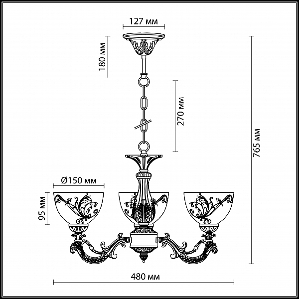 Люстра подвесная Odeon Light Nueli 2563/3
