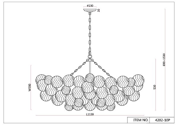 Подвесная люстра Multibulla 4202-10P