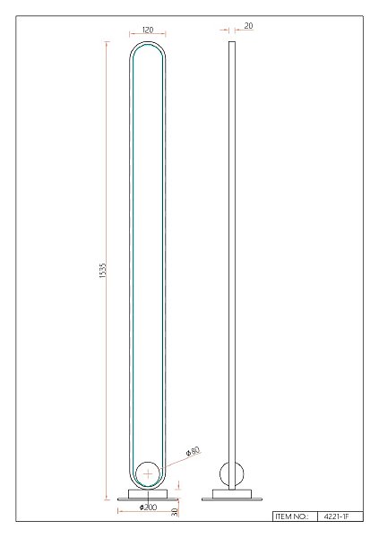 Торшер Altus 4221-1F