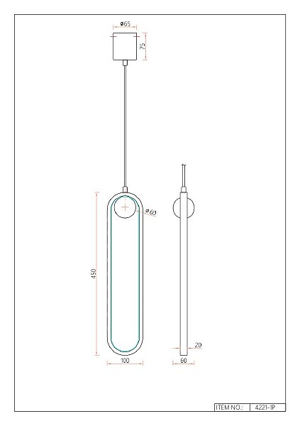Светильник подвесной Altus 4221-1P