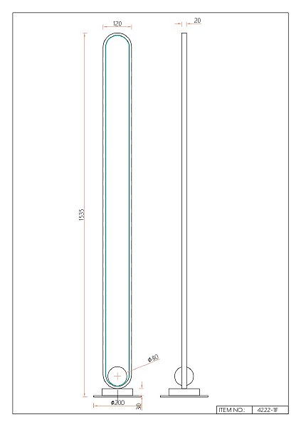 Торшер Altus 4222-1F