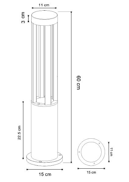 Уличный наземный светильник Thuban A1060PA-1BK
