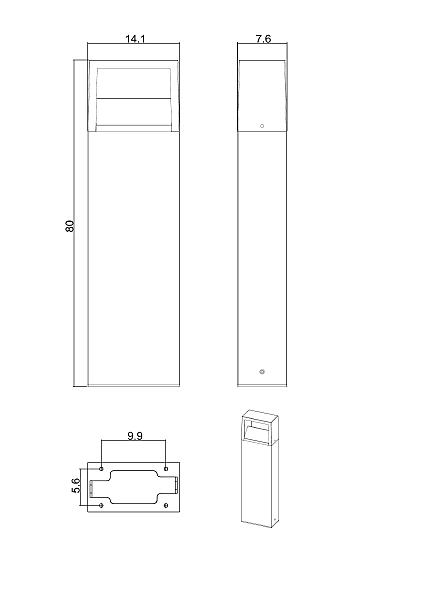 Уличный наземный светильник Liverpool A1328PA-1BK