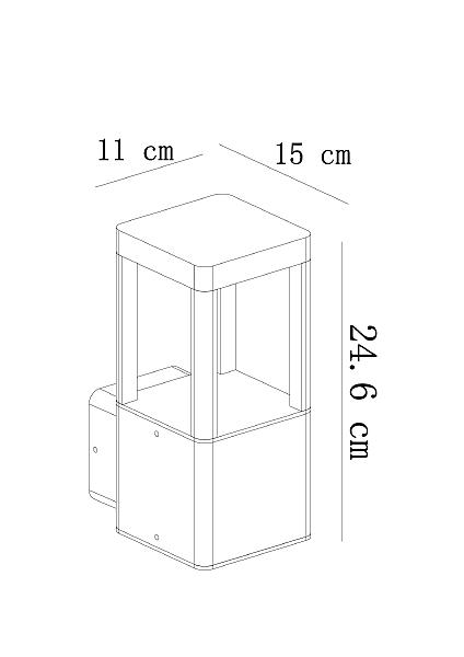 Уличный настенный светильник Pherkad A2726AL-1BK
