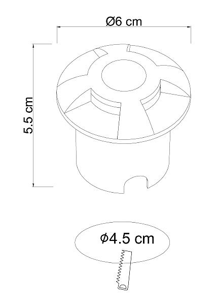 Уличный встраиваемый Piazza A3221IN-4BK