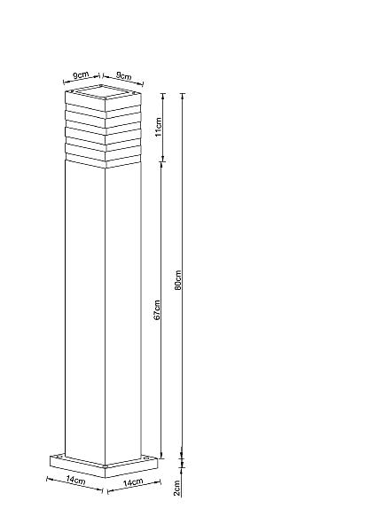 Уличный наземный светильник Heather A4418PA-1BK