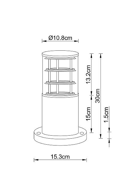 Уличный наземный светильник Tokyo A5315FN-1BK