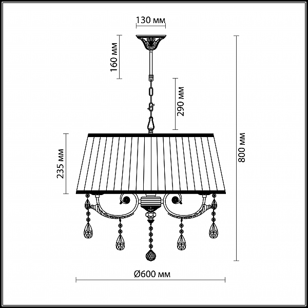 Подвесная люстра Odeon Light TIVOLA 2913/5
