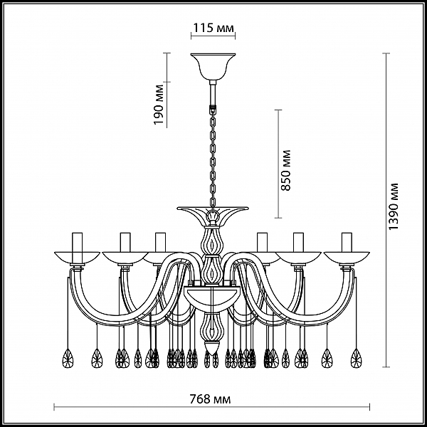 Подвесная люстра Odeon Light ALVADA 2911/6
