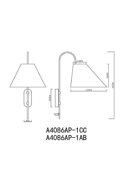 Настенное бра Rondo A4086AP-1CC
