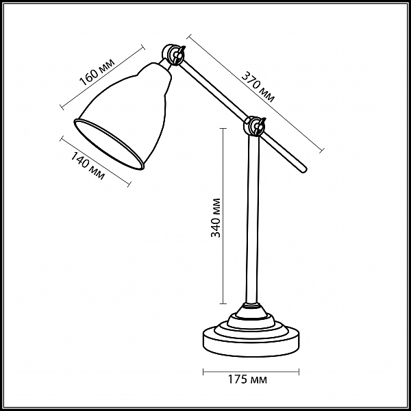 Настольная лампа Odeon Light  Cruz 2413/1T