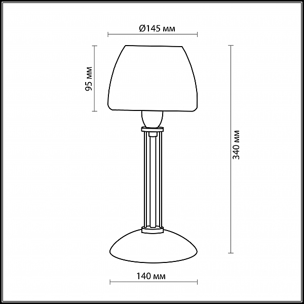 Настольная лампа Odeon Light  VESTO 2057/1T