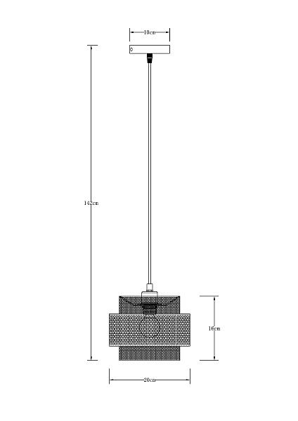 Светильник подвесной Grid A7069SP-1BK