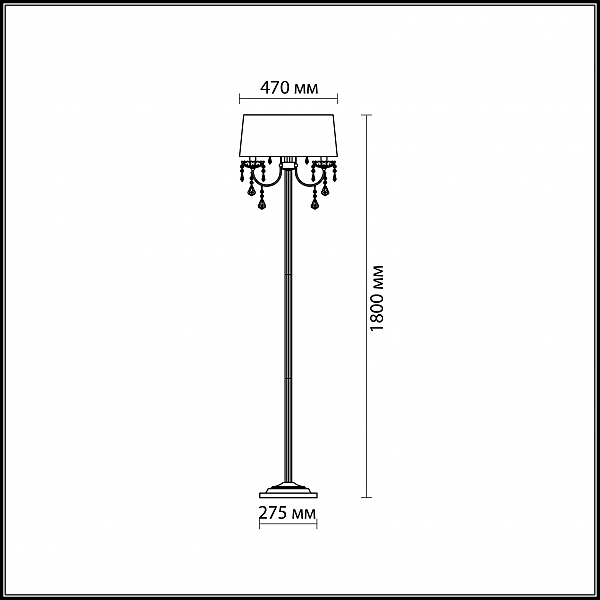 Торшер Odeon Light  Adeli 2534/4F