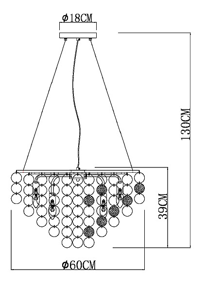Подвесная люстра Pipirima A4100LM-8CC