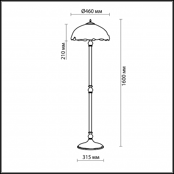 Торшер Odeon Light  Garden 2525/2F
