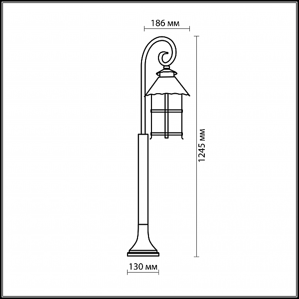 Уличный фонарный столб Odeon Light LUMI 2314/1F