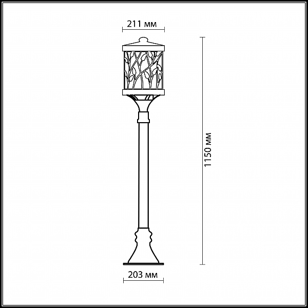 Уличный фонарный столб Odeon Light  LAGRA 2287/1A