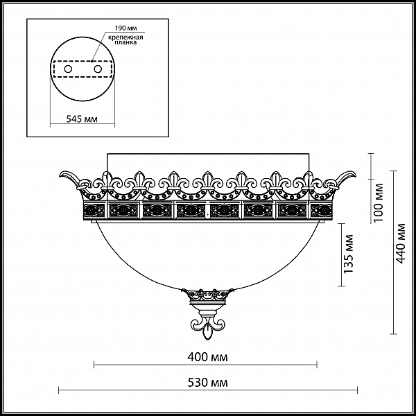 Люстра потолочная Odeon Light Varza 2430/3C