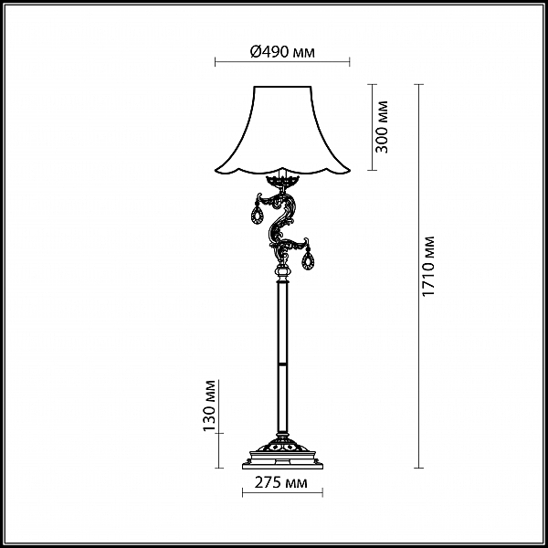 Торшер Odeon Light  Varza 2430/1F