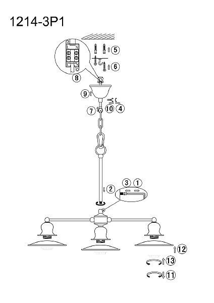 Подвесной светильник Favourite Magrib 1214-3P1