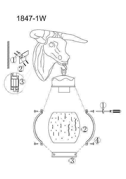 Уличный настенный светильник Hunt 1847-1W