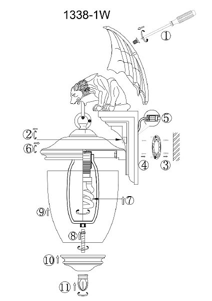 Уличный светильник Favourite Guards 1338-1W