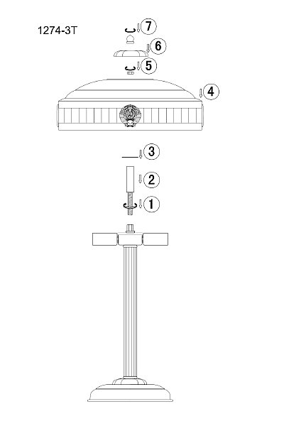 Настольная лампа Favourite Cremlin 1274-3T