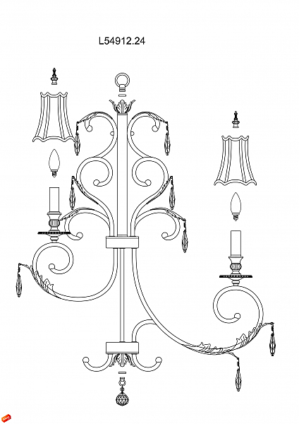 Подвесная люстра BLISS L54912.24
