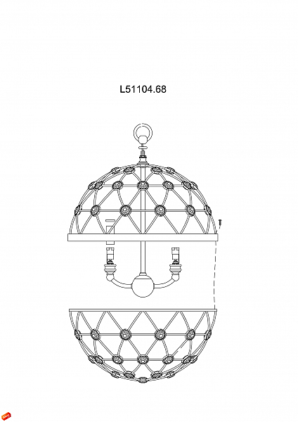 Подвесная люстра Ragusa L51104.68
