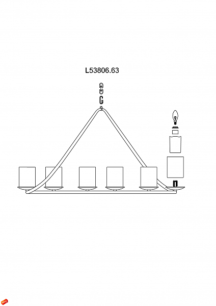 Подвесная люстра Infinity L53806.63