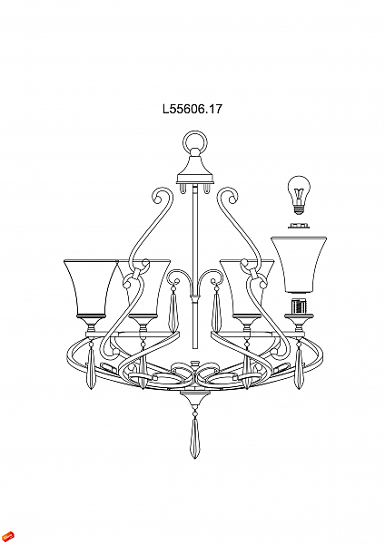 Подвесная люстра FILANTE L55606.17