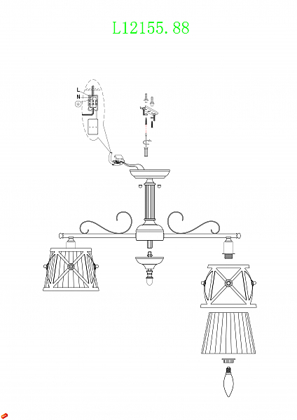 Потолочная люстра Fabrizia L12155.88
