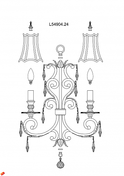 Подвесная люстра BLISS L54904.24