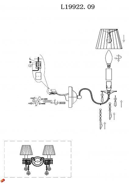 Бра PALERMO L19922.09