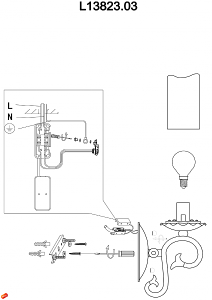 Настенное бра NAPOLI L13823.03