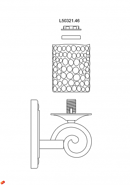 Настенное бра FORT L50321.46